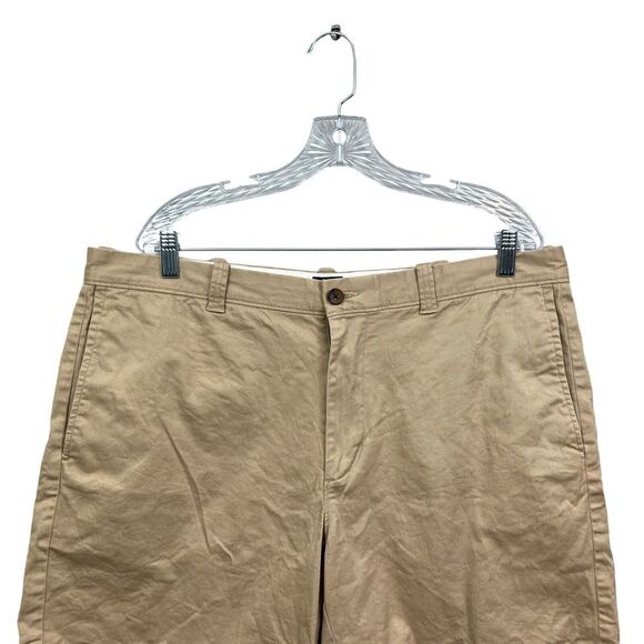 J. Crew Mens Chino Shorts 7" Inseam Flat Front Slash Pockets Khaki Tan Sz 38 - Picture 2 of 6